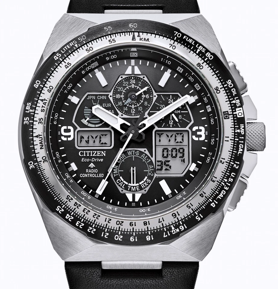 Citizen Skyhawk ECO-DRIVE Funkuhr Solar Chronograph UVP* 599,00 EUR JY8149-05E - Bild 1 von 4