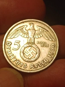 Germania Terzo Reich 5 reichsmark 1936 D Marchi Nazismo Svastica Splendida - Foto 1 di 6