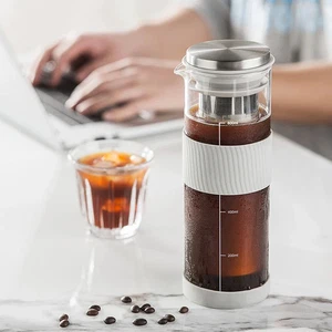 800ml Cold Brew Coffee Maker Glass Tea Infuser Portable Heat Resistant Kettle - Picture 1 of 6