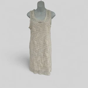 Gr. Large elfenbein/creme Spitzenkleid Etuikleid Strand Braut Sommer Hochzeit - Bild 1 von 7