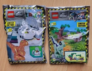 LEGO JURASSIC WORLD LOT 2 SACHETS NEUFS MINIFIGURES DINOSAURES 122219 ET 122217 - Photo 1/9