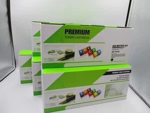 (5)  BR-TN760 Black Premium High Yield Printer Toner Cartridge For Brother - Picture 1 of 5