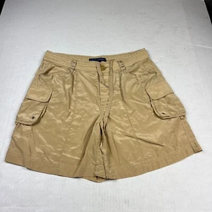 Ralph Lauren Silk Blend Cargo Shorts Beige Preppy Coastal Grandmother Size 6 - Picture 1 of 11