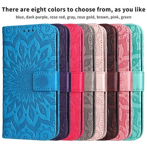 Flower Leather Card Wallet Phone Case for Huawei Honor 80 70 50 X7 X8 X9 X30 X6 - Picture 1 of 20