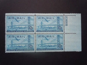 #C36 25c S-F Bay Bridge Plate Block #23368 UR MNH OG VF "Includes New Mount" - Picture 1 of 1