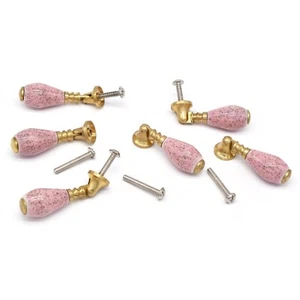 Pink Handles Dresser Drawer Knobs Cupboard Handle Pull Semicircle Pulls - Picture 1 of 10