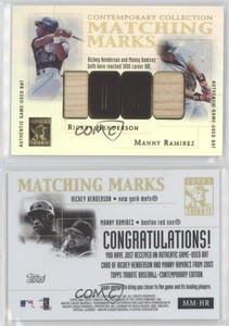 2003 Topps Tribute - Contemporary Edition Rickey Henderson Manny Ramirez HOF