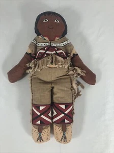 Vintage Indianer Indianer Puppe Stoff Stoff Stoffpuppe 14 Zoll - Bild 1 von 8