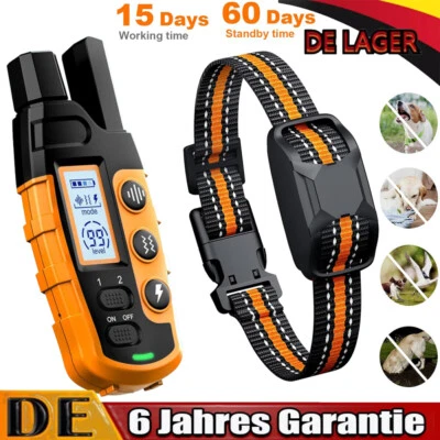 MARKENLOS 1000M Hund Ausbildung Stromschlag Erziehungshalsband Hunde E Shock Ton Funktion