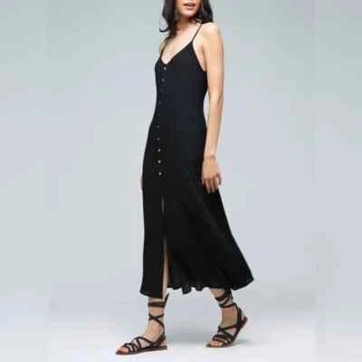 Maxi Vestido Young Fabolous & Broke Hendidura - Negro Foto 1 de 4