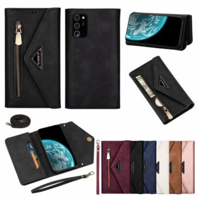 For Samsung Galaxy S20 S21 S22 FE S23 Ultra Leather Case Wallet Bag Card Cover - Image 1 of 4