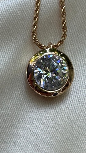 Collana Vintage Autentica Christian Dior Finto Cristallo Ciondolo Firmata Rara