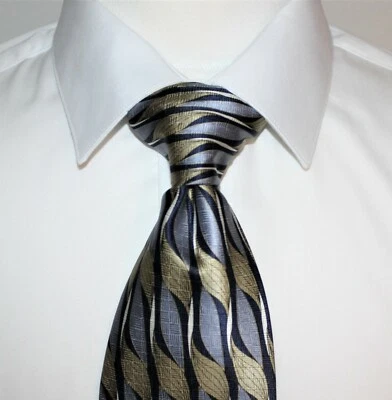 Мужской галстук Stanley Blacker 100% шелк многоцветный геометрический узор - Изображение 1 из 4