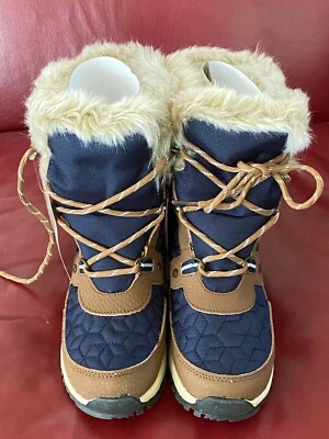$100 BEARPAW🐾 Botas Marina | Parte Superior de Nylon y Cuero | Mezcla de Lana | Nogal | 6 Foto 1 de 4