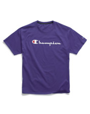 Champion Classic Jersey Graphic Tee Mens Size Small Purple