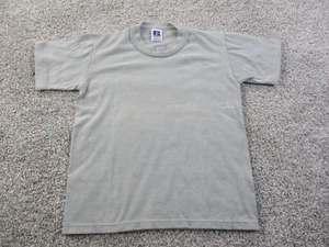 Vintage Russell Athletic Shirt Youth Made USA Blank Gray Small* - Picture 1 of 8