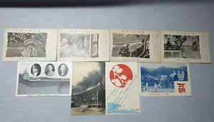 Lot von 8 antiken japanischen Postkarten um 1900 Gebäude Samurai Gesha - Bild 1 von 5