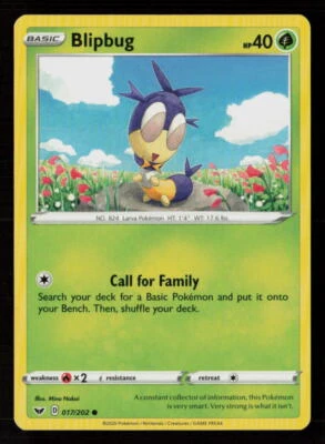 Blipbug (017) SWSH01: Sword & Shield Base Set #017/202 Common Pokemon Card - Image 1 of 2