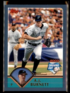 2003 Topps Opening Day #583 A.J. Burnett - Picture 1 of 2