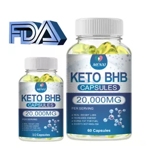 Keto BHB capsule perdita di peso pillole dietetiche brucia grassi disintossicante integratore alimentare 60 - Foto 1 di 11