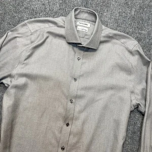Twillory Hemd Herren 16 32-33 grau Fischgrät sicher Baumwolle Tailored Fit Bügelfrei - Bild 1 von 10