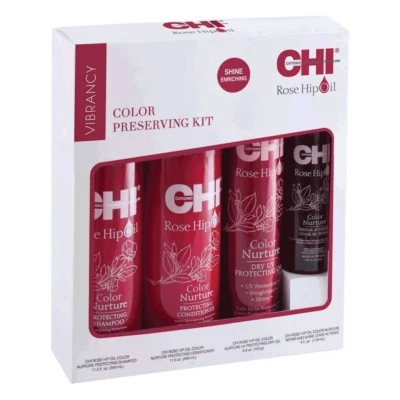 CHI FAROUK Rose Hip Oil Protecting: Shampoo + Conditioner + Öl + Repair & Shine - Bild 1 von 2