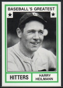 Harry Heilmann 1982 TCMA Greatest Hitters #20  Detroit Tigers  Hall of Fame