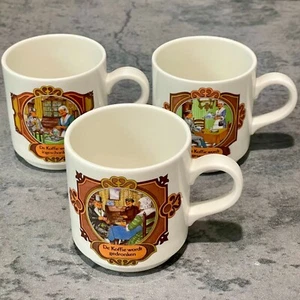 3 Stück, Villroy & Boch Septfontaines Kaffeetassen Tassen mit Dutch Koffie Szenen - Bild 1 von 10