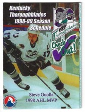 1998-99 Kentucky Thoroughblades AHL Hockey Schedule !!! Kentucky Beef Council