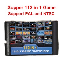 112 Games Card For Sega Megadrive Genesis Game Cartridge Contra Gunstar Heroes