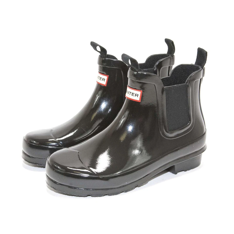 Hunter Kids Original Chelsea Rain Boot Boy's 4 / Girl's 5 Black