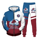 Colorado Avalanche Men's Tracksuit Sweatshirt Jogger Pants Sweatsuit Sportswear
