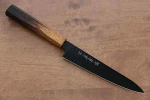 Cuchillo pequeño Sakai Takayuki Kurokage oro en V #10 martillado recubierto de teflón 150 mm con - Imagen 1 de 10