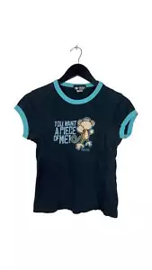 Y2K Bobby Jack Monkey Ringer Wmns Baby Tee Sz S - Picture 1 of 5