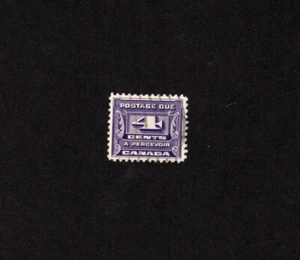 Canada used 4 cent dark violet third postage due issue #J13 VF - Picture 1 of 1