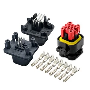 8 Pin Tyco AMPSEAL Automotive ECU PCB Male/Female Waterproof Connector Plug Kit - Picture 1 of 8