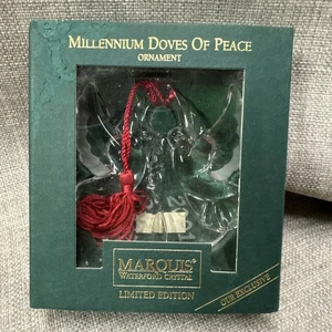 Waterford Millennium 2000 2001 Crystal Dove of Peace Ornament In Box - Picture 1 of 4