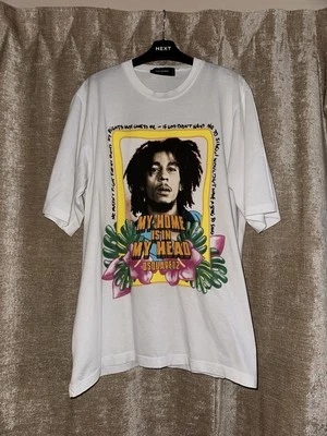 Dsquared2 Dsquared Bob Marley T Shirt Oversized Small Men White RRP £300 NWOT - Image 1 of 4