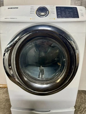Samsung DVE45N5300W 7.5 cu. ft. Large Capacity Electric Dryer w/ Steam in White - Image 1 of 4