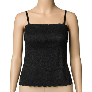 Coldwater Creek Size XL Black Lace Camisole Thick Straps Plus Size 90s Y2K Vibes - Picture 1 of 8