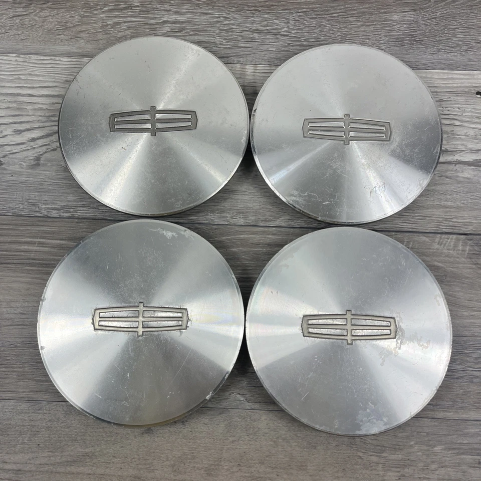 1995-2002 OEM Lincoln Continental Center Cap #F60C-1A096-AA Town Car Set of 4 - Image 1 of 4