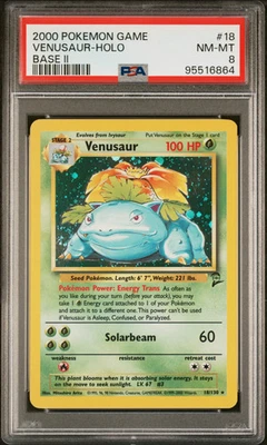 2000 Pokemon Game Base II Venusaur #18 Base II PSA 8 - Image 1 of 2