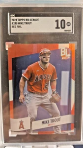 2024 topps big league red foil Mike Trout SGC 10 sp - Foto 1 di 2