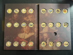 Famous World Paintings Commemorative 24 Gold-Plated Medals Set COA COW - ME1945 - Picture 1 of 4