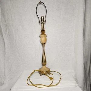 Vintage Bombay Company Brass & Marble Table Lamp 3-Way 30" Tall - Picture 1 of 14