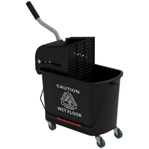 HOMCOM Mop Bucket with Wringer on Wheels for Floor Cleaning 21 Quart Black - Picture 1 of 11