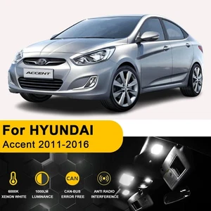 8X White LED Interior Lights For HYUNDAI Accent 2011-2016 License plate Bulbs - Picture 1 of 11