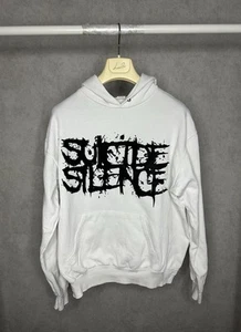 Suicide Silence Metal Band Hoodie Logo weiß Größe LARGE Y2K Vintage - Bild 1 von 5