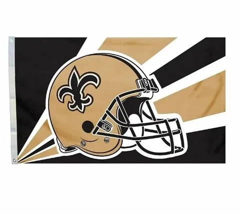 New Orleans Saints NFL Flag 3x5 Helmet Design Deluxe Banner Flag Cover
