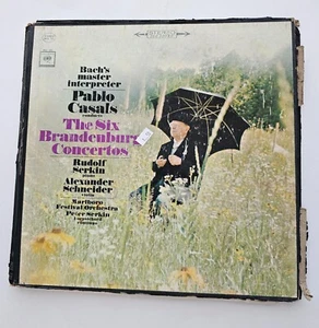 Pablo Casals Bach Six Brandenburg Concertos Vinyl Album Columbia Record 2 LPs - Foto 1 di 2